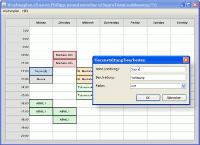 Screenshot vom Wochenplaner
